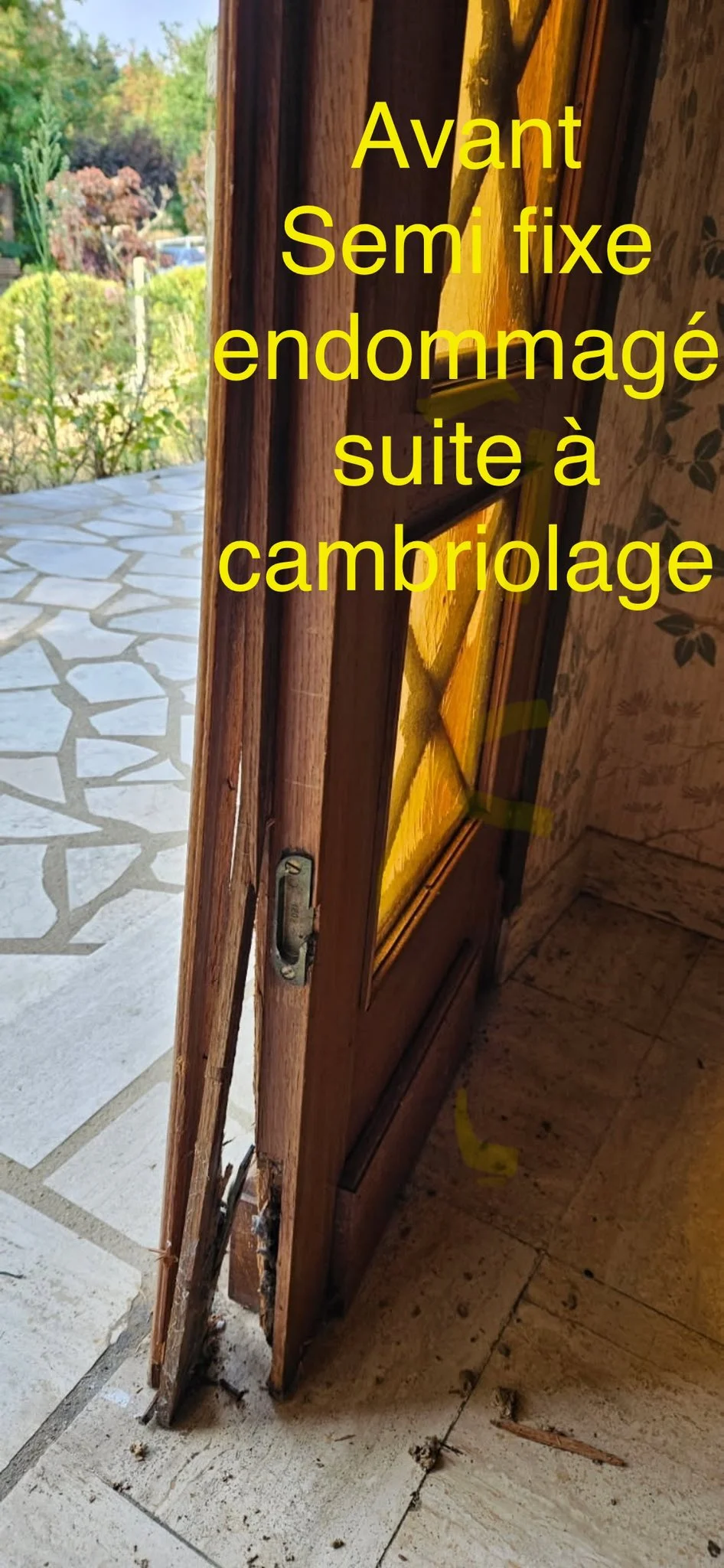 Réparation après effraction : semi-fixe + poignée - Image 1